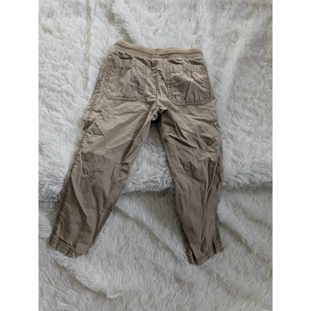 Carter's 100% Cotton Tan Khaki Cargo Pull On Pants Toddler Size 2T